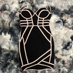 Forever 21 Black and Pink Mini Dress